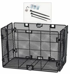 Unix Fahrradkorb Ariano Klappbar Festmontage Schwarz 32x18x23 Cm