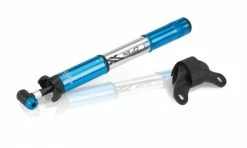 XLC Minipumpe MTB PU-M02 7 Bar Silber/blau 220mm Alu Dualkopf