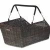 Hinterradkorb Basil Cento Rattan M-Syst. 49x32x22cm, Gr, Engmaschig, Abnehmbar