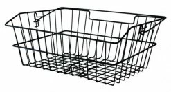 KLICKFIX Hinterradkorb PVC 39x30x17cm, Schwarz, Weitmaschig