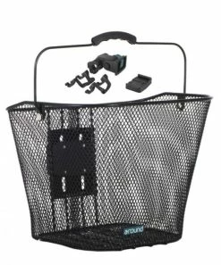 Vorderradkorb Around Basic Schwarz 32x23x26 Cm M. Lenkerhalter Engmaschig