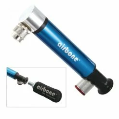 Minipumpe Airbone ZT-724 Dual Co² AV, 130mm, Blau, Inkl. Halter