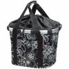 KLICKfix Fahrradkorb Fahrradtasche Bikebasket Reisenthel Fleur Schwarz 35x28x26 Cm