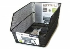 Hinterradkorb Basil Cento WSL 39x24x21cm, Schwarz, Engmaschig