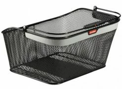 KLICKfix Hinterradkorb City Reflect GTA Schwarz 40x20x30 Cm