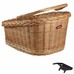 KLICKfix Hinterrad-Weidenkorb GT Mit Korbklip Braun 47x37x26 Cm