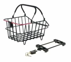 HRKorb Basil CentoAlu Nordlicht 46x34x26cm, Schwarz, Weitmaschig