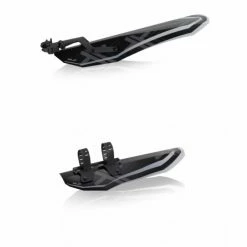 1 X XLC Mudguard HR MG-C06 Fatbike Schwarz + 1 X VR MGC-05 Schwarz/grau Set