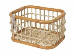 Basil Fahrradkorb Green Life Rattan M Natur Braun 39x29x22 Cm