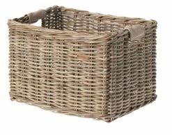 Transportkorb Basil Dorset L 45x34x31cm, Grau, Rattan, Grobmaschig
