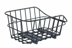 Hinterradkorb Basil Cento Alu WSL L 45 X B 33 X H 21 Cm, Schwarz Matt, Weitmaschig