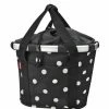 KLICKfix Fahrradkorb Fahrradtasche Bikebasket Reisenthel Black Dots 28x26x35 Cm