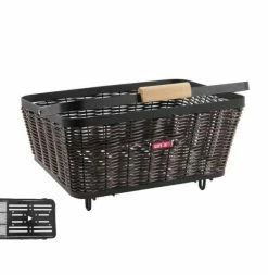 Unix Hinterradkorb Beato Universal Schwarz/braun 40x30x19 Cm