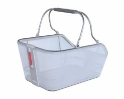 Hinterradkorb Basil Cento Nordlicht Mik 46x34x25,5cm, Blau Silber, Engmaschig