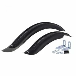 M-WaveSteckblechset Mud Max Kids F+R Schwarz, Für 16-20 Kinderräder