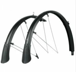 SKS Schutzblech-Set BLUEMELS MATT 28Zoll Plastik, Schwarz, B = 53mm