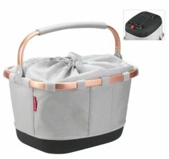 KLICKfix Fahrradkorb Carrybag GT Für Racktime Twist Sky Rose 42x28x33 Cm