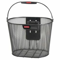 KLICKfix Fahrradkorb Oval Plus Hoch Schwarz 25x36x27 Cm