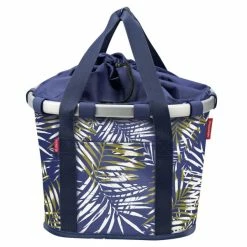 KLICKfix Fahrradkorb Bikebasket Reisenthel Jungle Space Blue 28x26x35 Cm