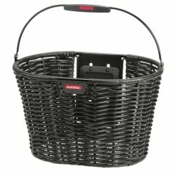 KLICKfix Vorderradkorb Structura Oval Ohne Adapter Schwarz 24x39x28 Cm